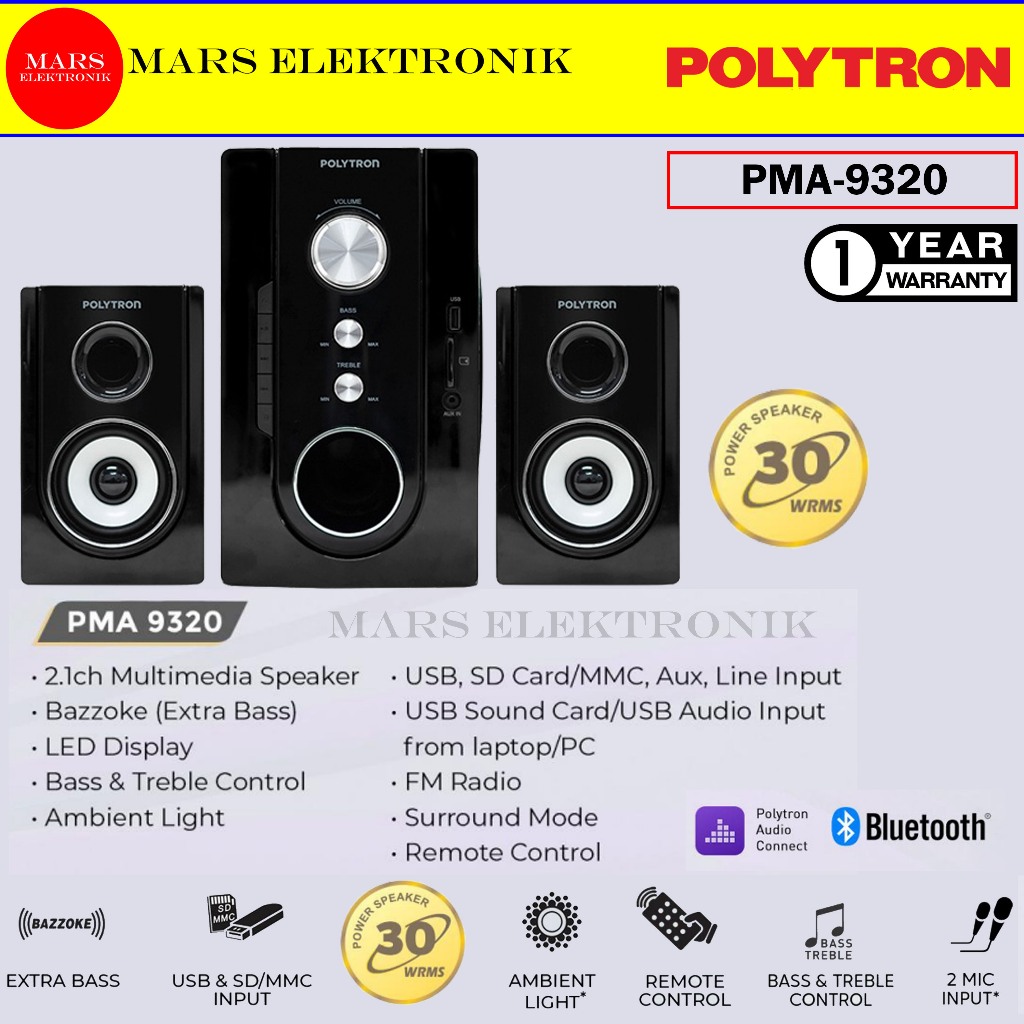 Jual Speaker Polytron Multimedia Bluetooth Pma Polytron Speaker