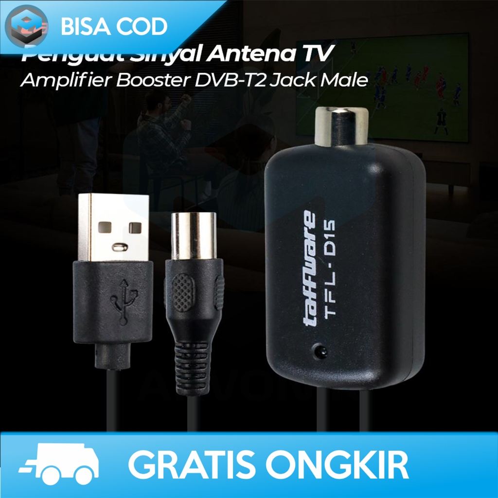 Jual Penguat Sinyal Antena Tv Amplifier Taff Signal Booster Tv Digital