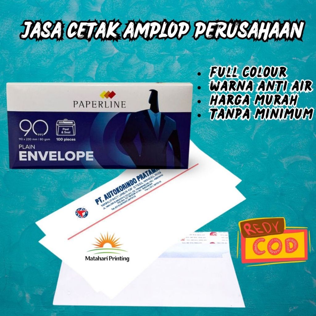 Jual Cetak Amplop Putih Cetak Amplop Surat Cetak Kop Amplop