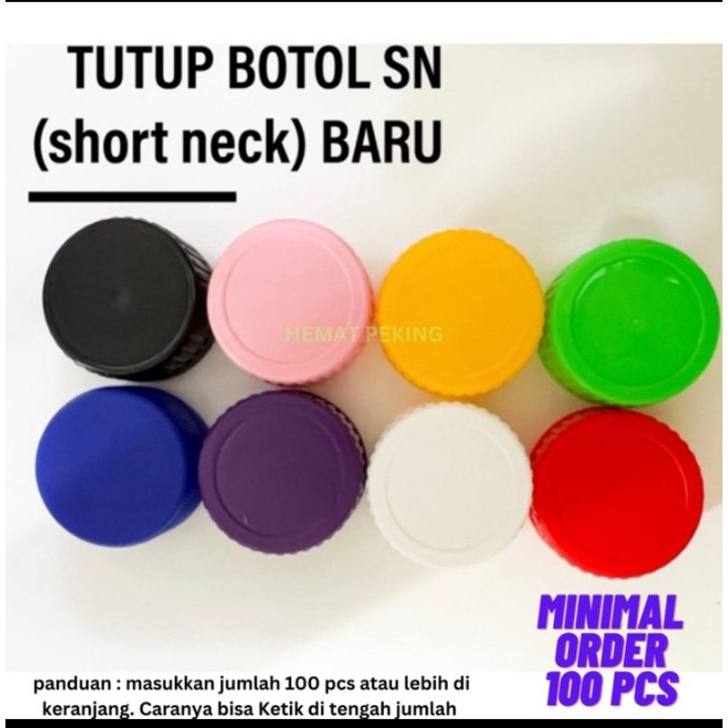 Jual Tutup Botol Plastik Sn Short Neck Almond Segel Isi Pcs