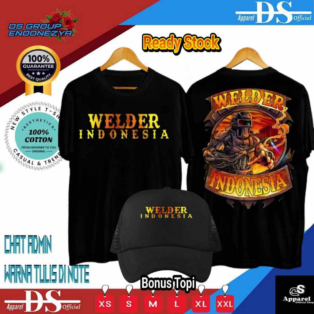 Jual KAOS BAJU PRIA WELDER INDONESIA SENIMAN API KEREN BISA PILIH