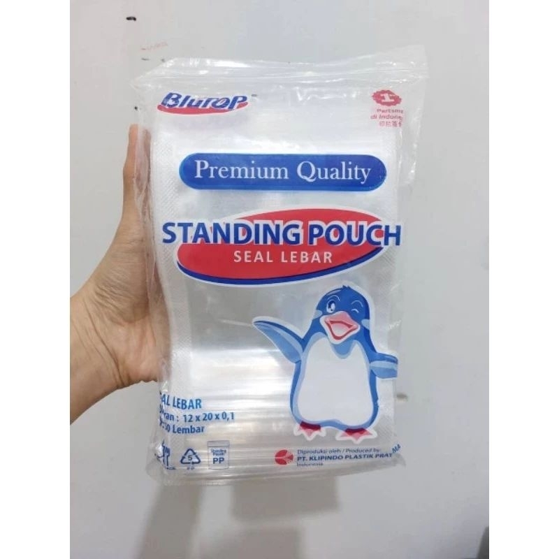 Jual Standing Pouch 12x20 Double Seal Single Seal Kemasan Isi 50 Pcs