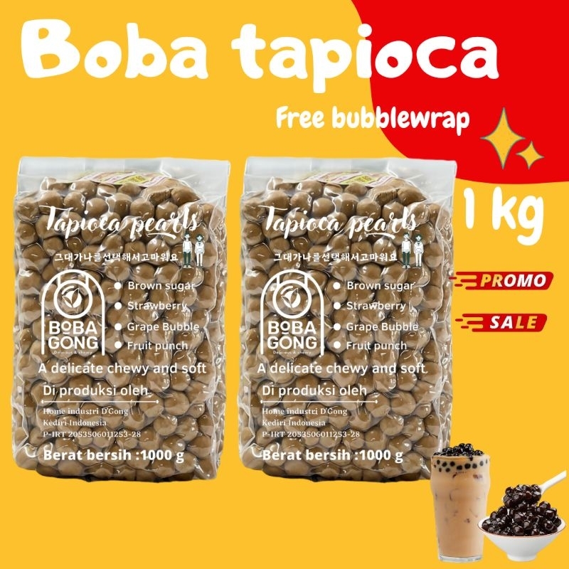 Jual Boba Tapioka Pearl Hitam Original Kemasan Kg Enak Dan Kenyal