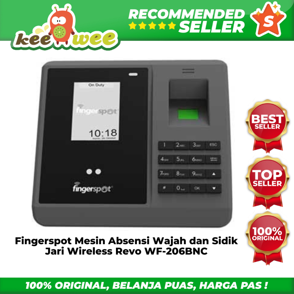 Jual Fingerspot Mesin Absensi Wajah Dan Sidik Jari Wireless Revo WF