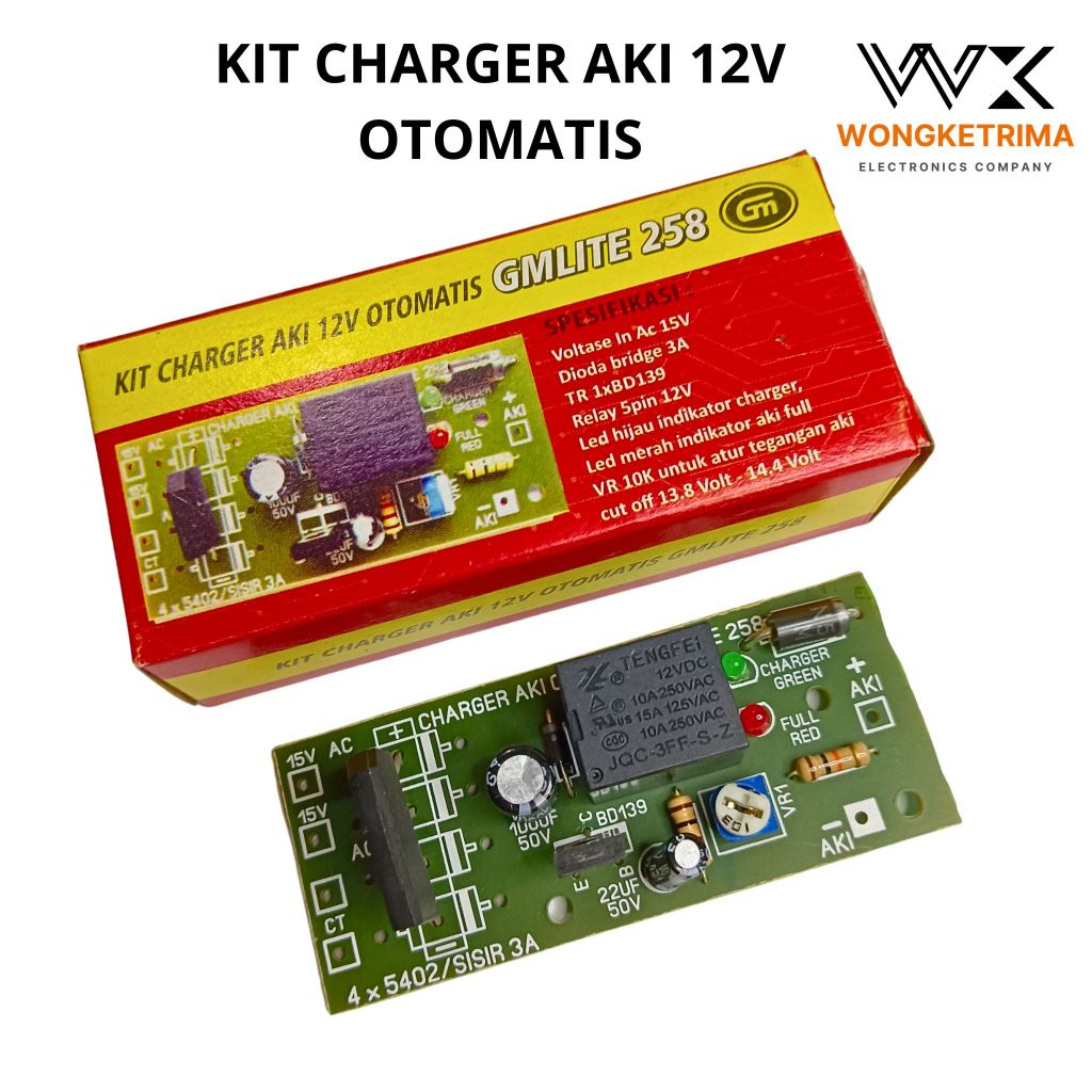 Jual Kit Charger Aki 12v Otomatis Cut Off Cas Aki Otomatis Shopee