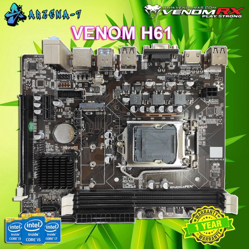 Jual Motherboard Intel Venomrx H Mobo Venom H Shopee