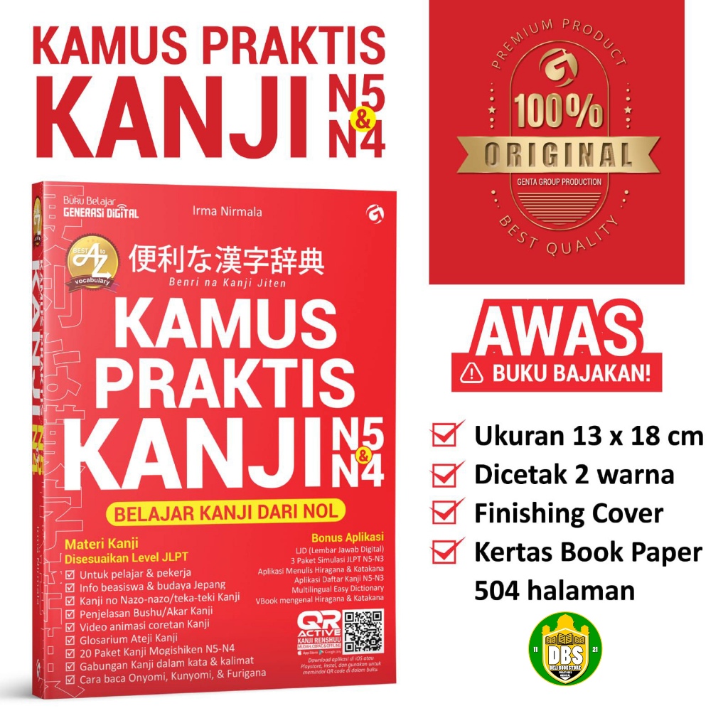 Jual Buku Kamus Kanji Bahasa Jepang Kamus Praktis Kanji N N