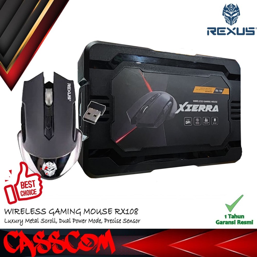 Jual Rexus Rx Wireless Rechargeable Gaming Mouse Xierra Rx