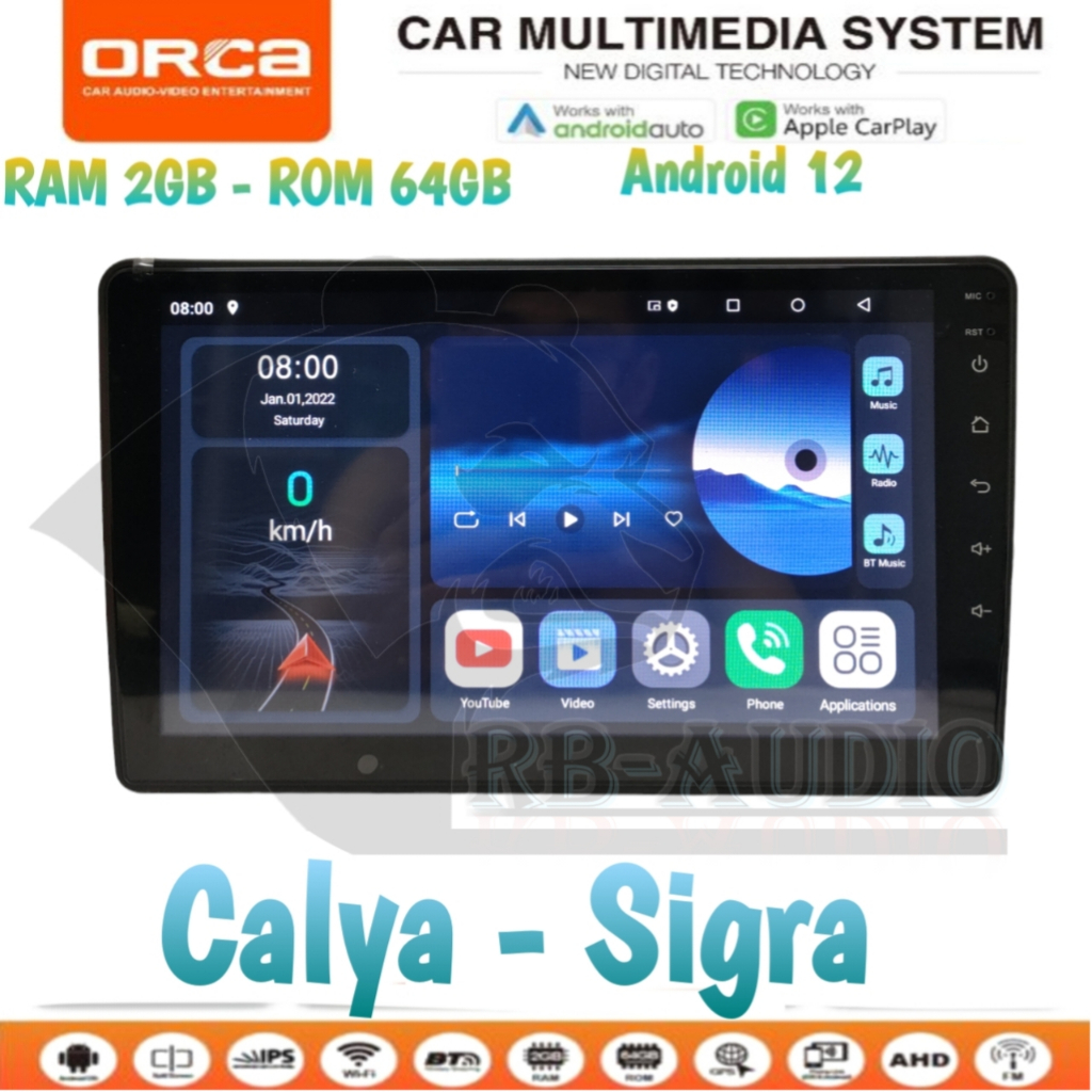 Jual Head Unit Android Orca Series Toyota Calya Daihatsu Sigra Inch