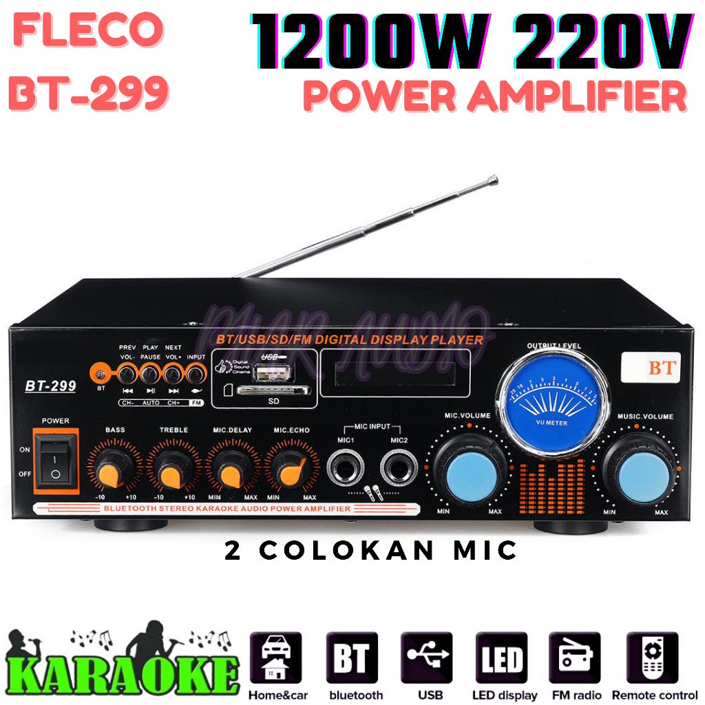 Jual POWER AMPLIFIER WIRELESS BLUETOOH POWER AMPLIFIER WIRELESS FLECO