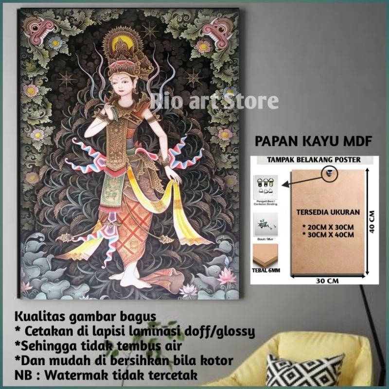 Jual Hiasan Dinding Poster Dewi Hindu3 Untuk Walldekor Atau Dekorasi