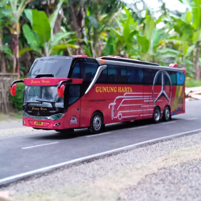 Jual Miniatur Bus GUNUNG HARTA Merah Body Jb3 Tronton Skala 64 Shopee