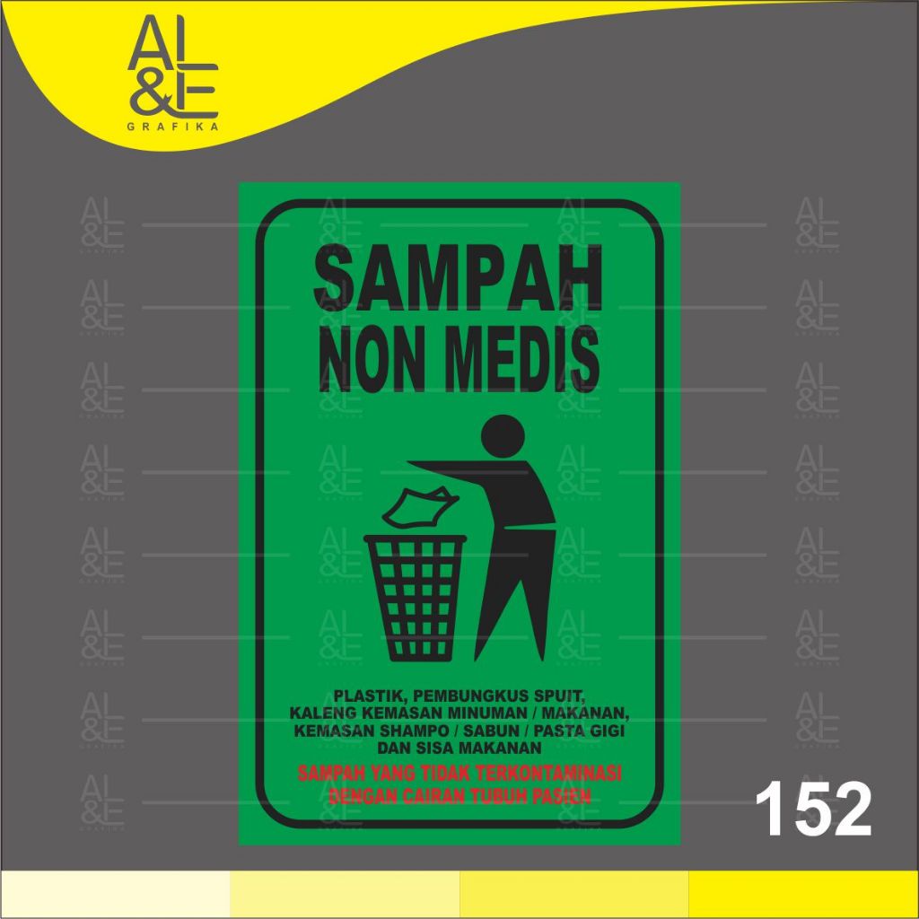 Jual 152 STIKER SAMPAH INFEKSIUS DAN NON INFEKSIUS SAMPAH MEDIS DAN