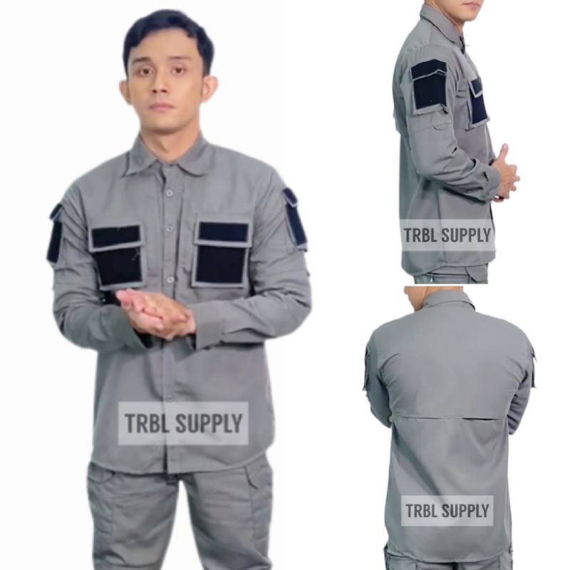 Jual Kemeja Tactical Pria Lengan Panjang Jumbo Trbl Supply American