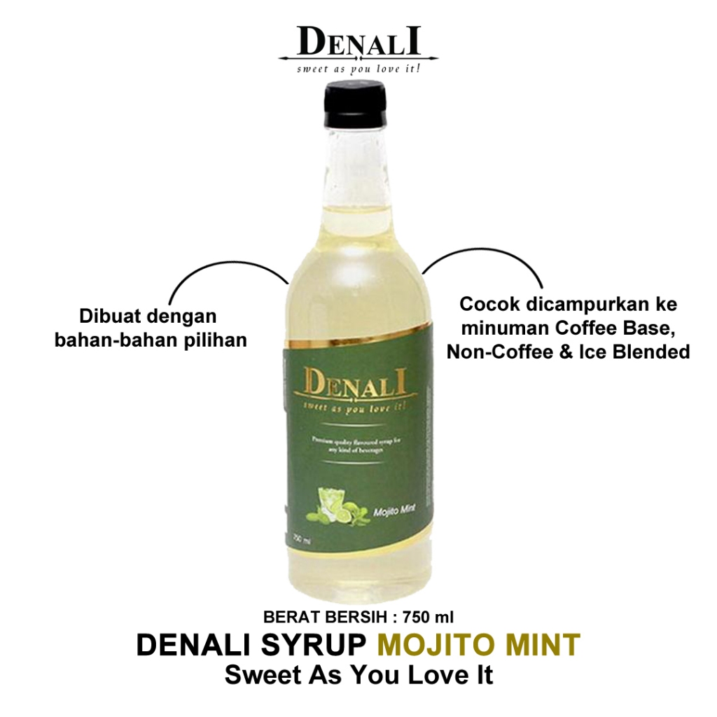 Jual Denali Syrup Sirup Denali Rasa Mojito Mint Ml Shopee Indonesia