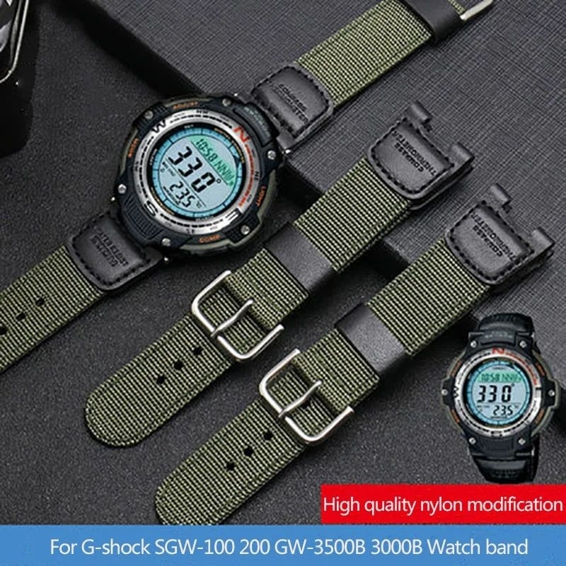 Jual Strap Tali Kanvas Nilon Tali Jam Casio G Shock SGW 100 SGW 100