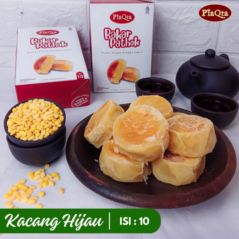 Jual PIAQTA Pia Bakar Pathojk Isi 12 Kacang Hijau BAKPIA PATHOK