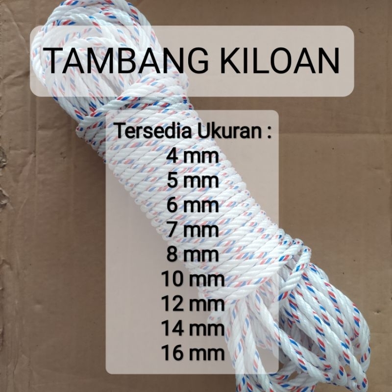 Jual Tali Tambang PPD Harga Per Kilo Tali Tambang PP Super Putih 4 5