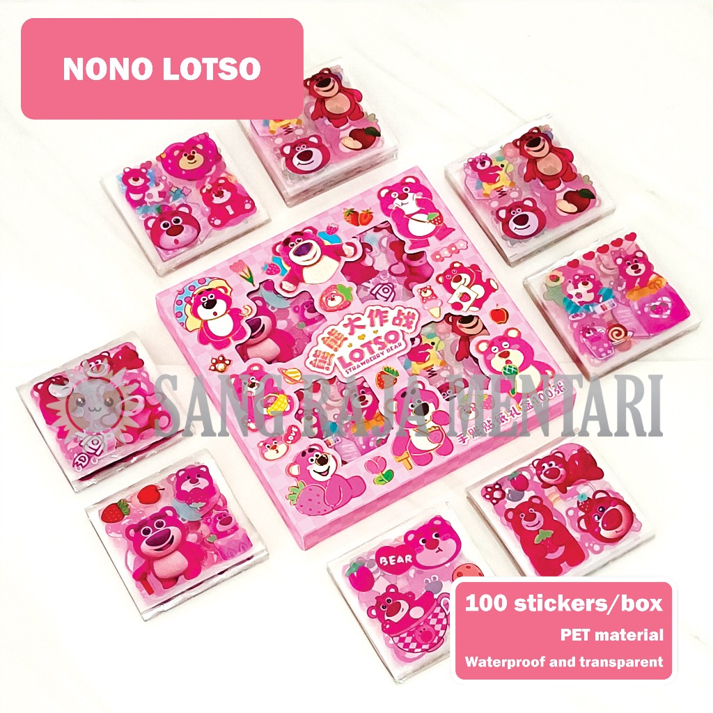 Jual Stiker Momo New Nono Dapat Box Isi Lembar Waterproof Sticker