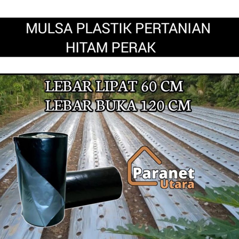 Jual Plastik Mulsa Hitam Perak Lebar 120cm Eceran Per Meter Shopee