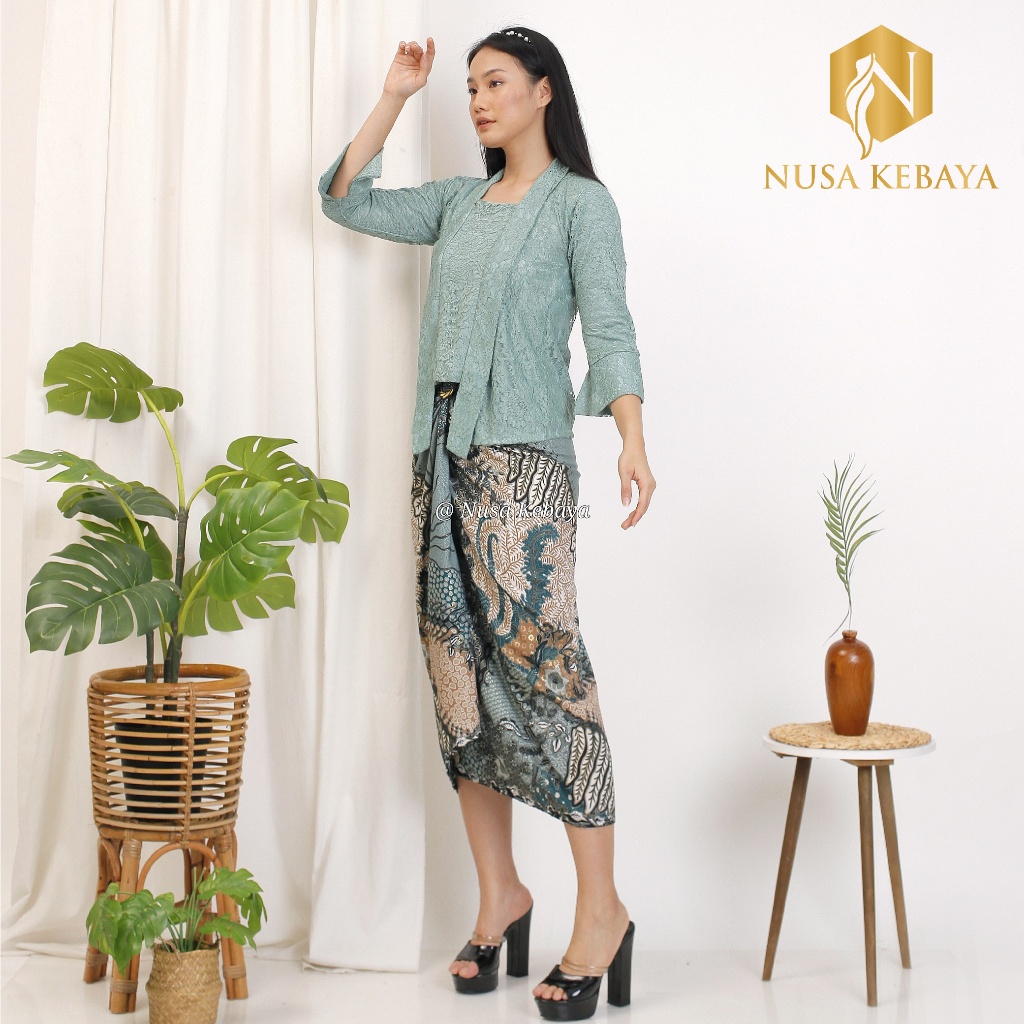 Jual Nusa Kebaya Setelan Kebaya Kutubaru Brukat Stelan Kebaya Brukat