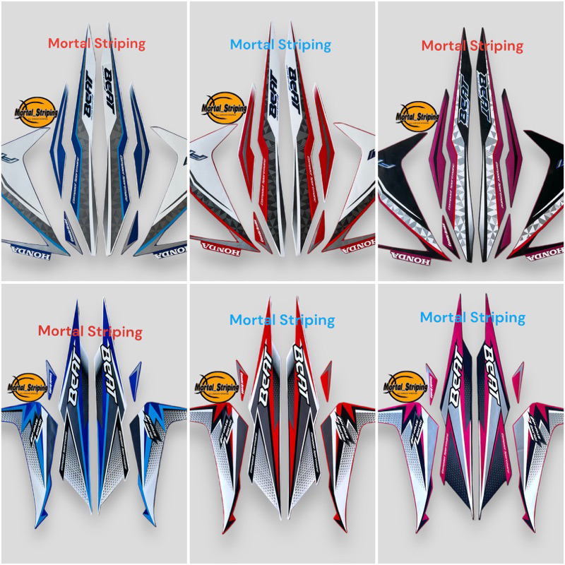 Jual STIKER STRIPING LIS LES POLET BODI MOTOR HONDA BEAT FI ISS 2017