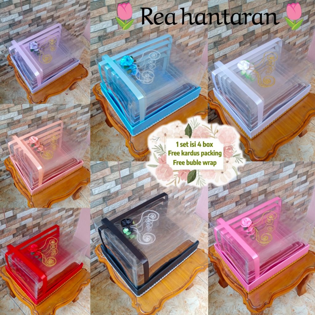 Jual Rea Hantaran Warna Seri Kotak Parcel Seserahan Set Lengkap Isi