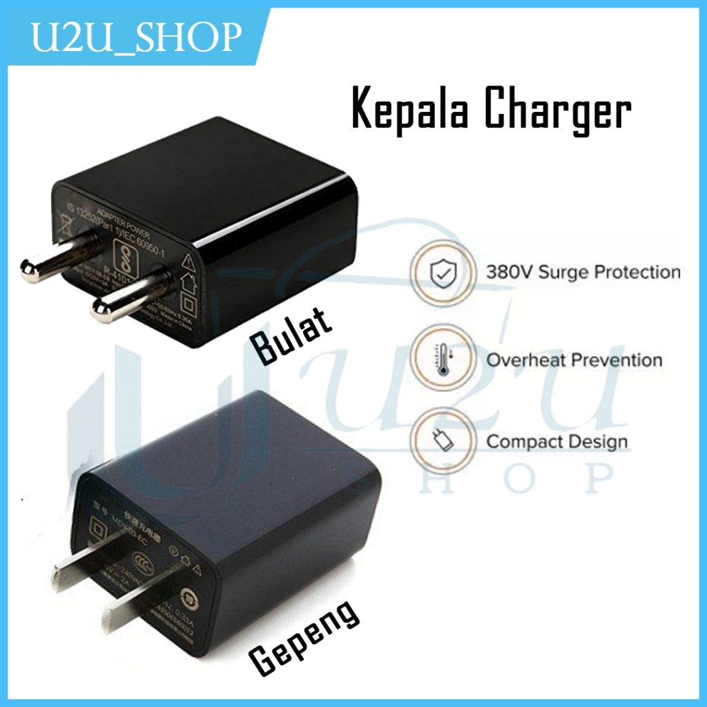 Jual Kepala Charger Xm Gepeng Bulat Adaptor Batok Charger Xm Gepeng