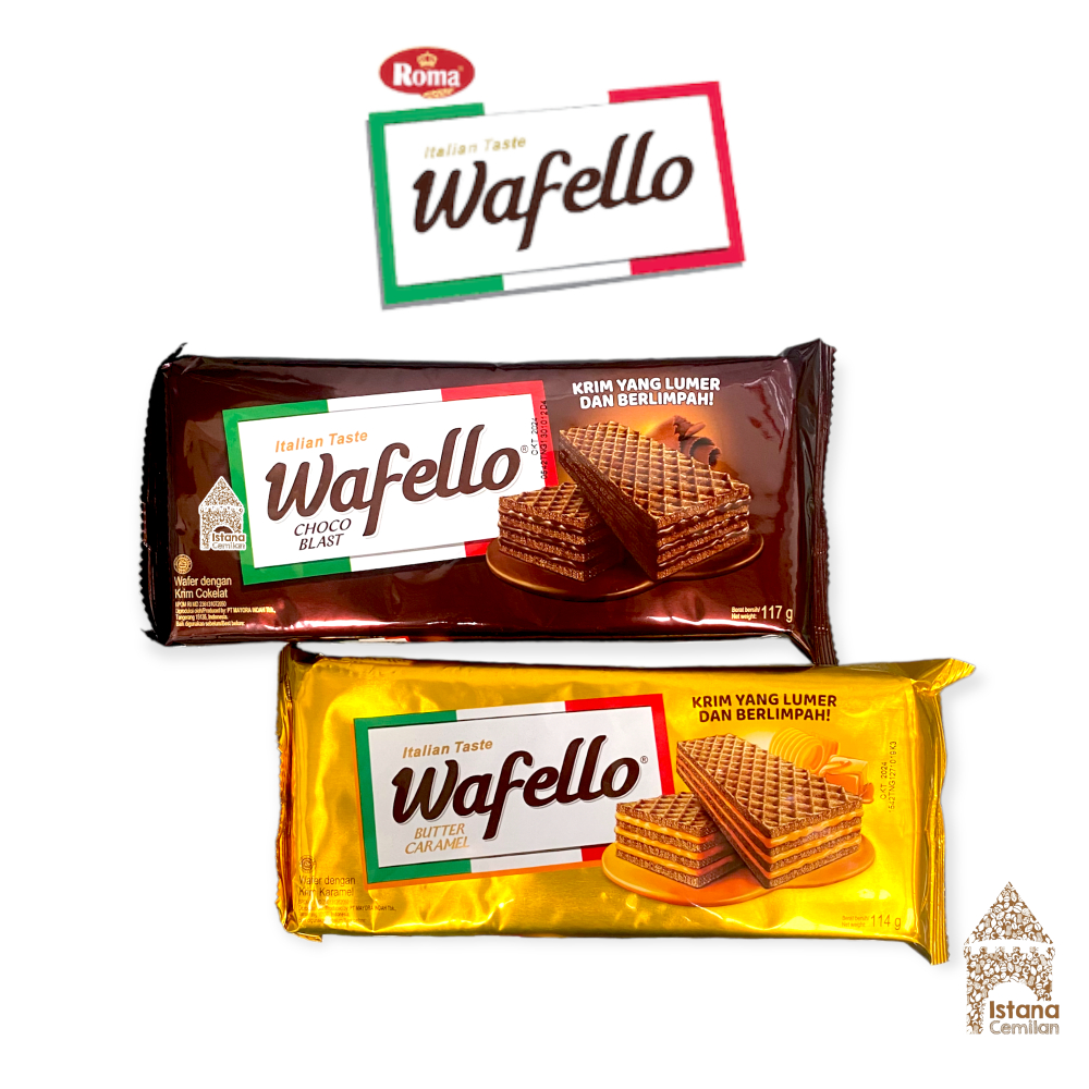 Jual Roma Wafello Wafer Butter Caramel Choco Blast JUMBO Shopee