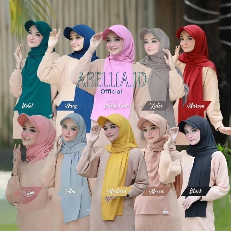 Jual Hijab Bersepeda Outfit Olahraga Pashmina Oval Topi