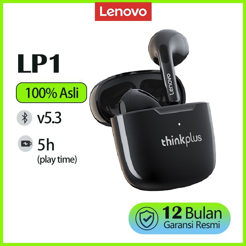 Jual Lenovo ThinkPlus LP1 TWS True Wireless Earbuds Headset Bluetooth 5