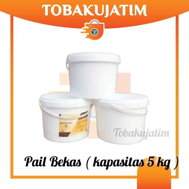 Jual Ember PUTIH Bekas Pail Bekas Kapasitas 5 Kg Tong Plastik