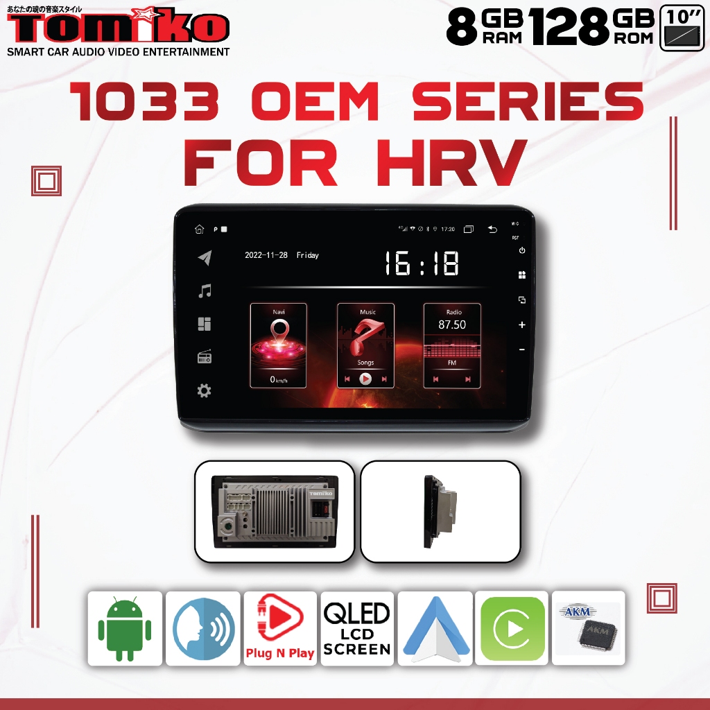 Jual Head Unit Android Tomiko Tmk Oem Series For Hrv Shopee