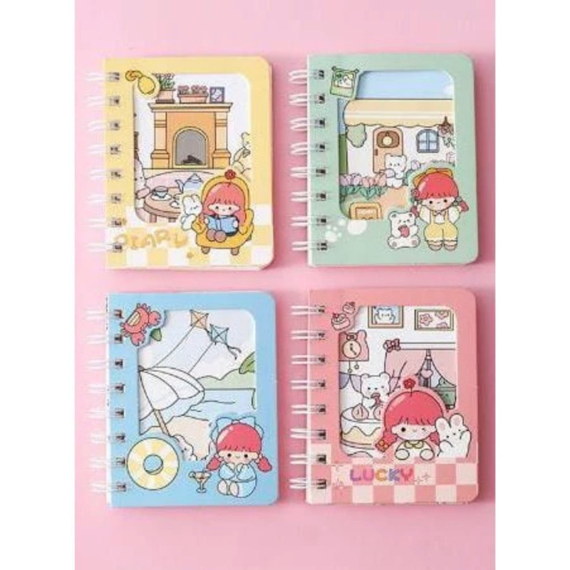 Jual KKM Buku NoteBook Ring A7 Premium Tebal Motif Double Cover