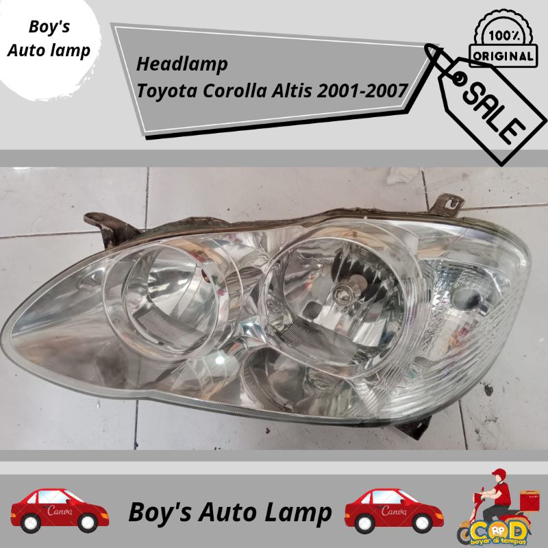 Jual Headlamp Headlam Head Lamp Lampu Depan Toyota Corolla Altis 2001