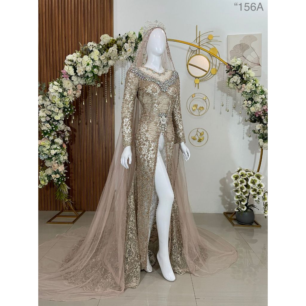 Jual KEBAYA AKAD NIKAH BELAH MOCCA NUDE PREMIUM Shopee Indonesia