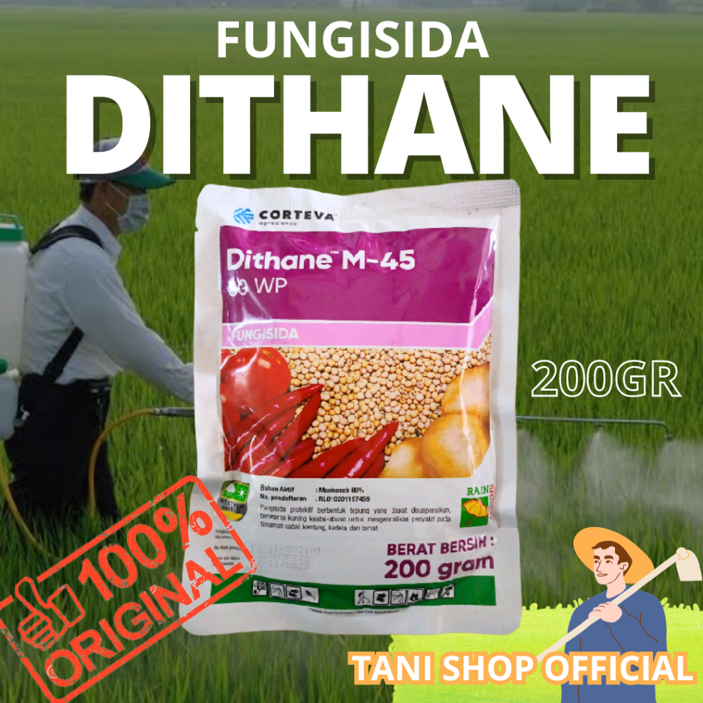 Jual Fungisida Tanaman Dithane M45 Mancozeb 200gr Shopee Indonesia