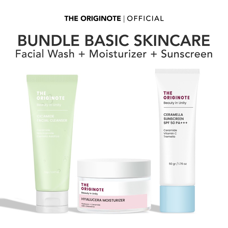 Jual The Originote Paket Bundling Basic Skincare Moisturizer Facial