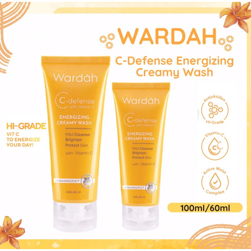 Jual WARDAH C Defense Energizing Creamy Wash Facial Wash Dengan