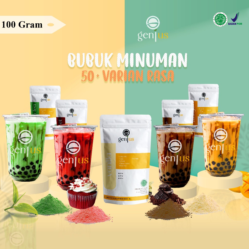 Jual BUBUK MINUMAN RASA PREMIUM 100 GRAM SERBUK MINUMAN KEKINIAN ES