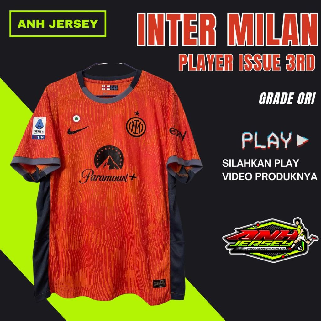 Jual Player Issue Baju Bola Jersey Inter Rd Away Pi