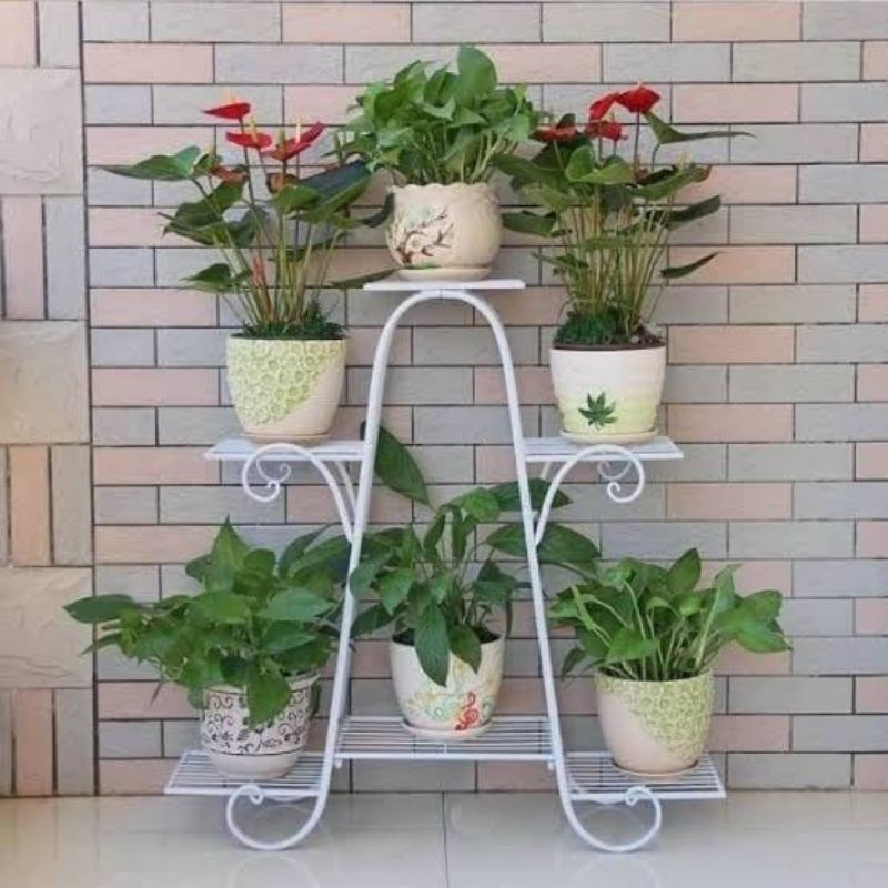 Jual DiskonHariraya READY STOCK RAK POT BUNGA SUSUN 6 STANDING POT