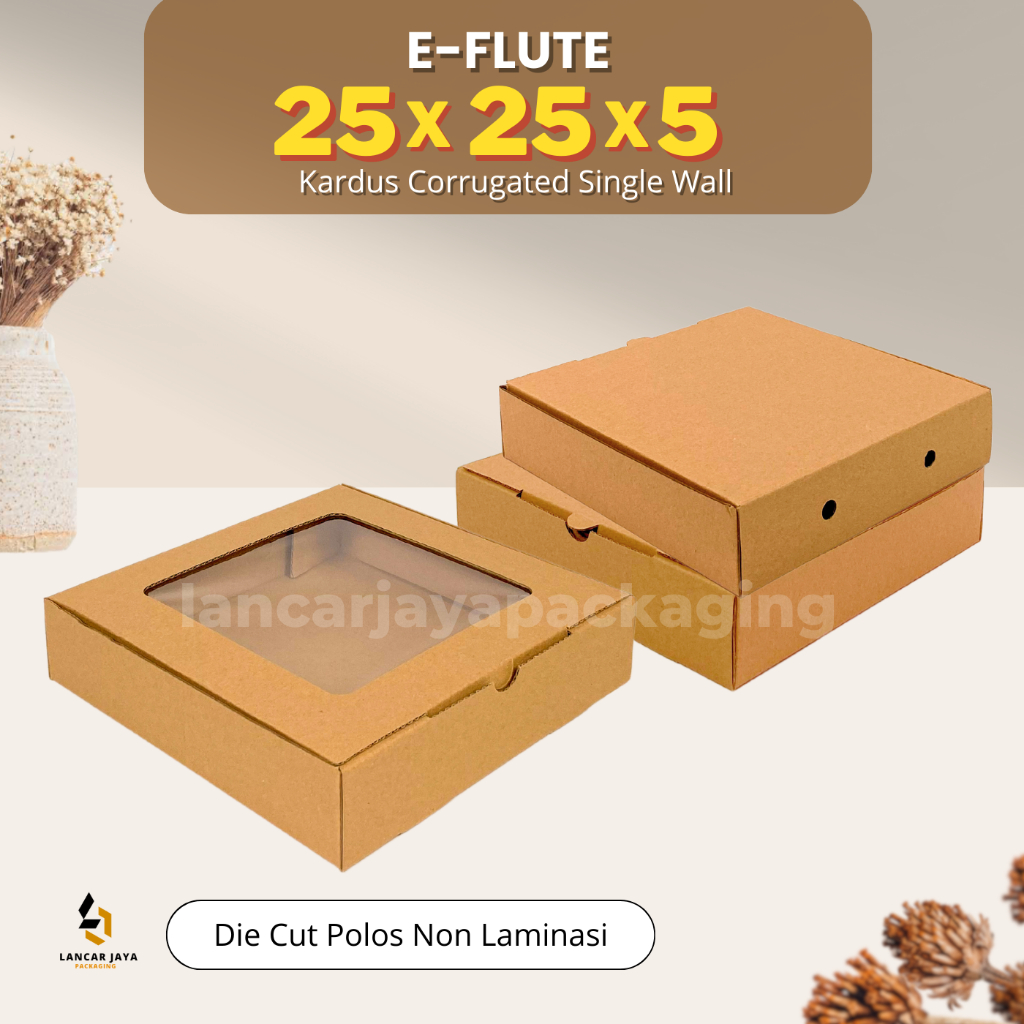 Jual E Flute Box Parcel Hampers Kardus Kemasan Kotak Donat Kue Snack