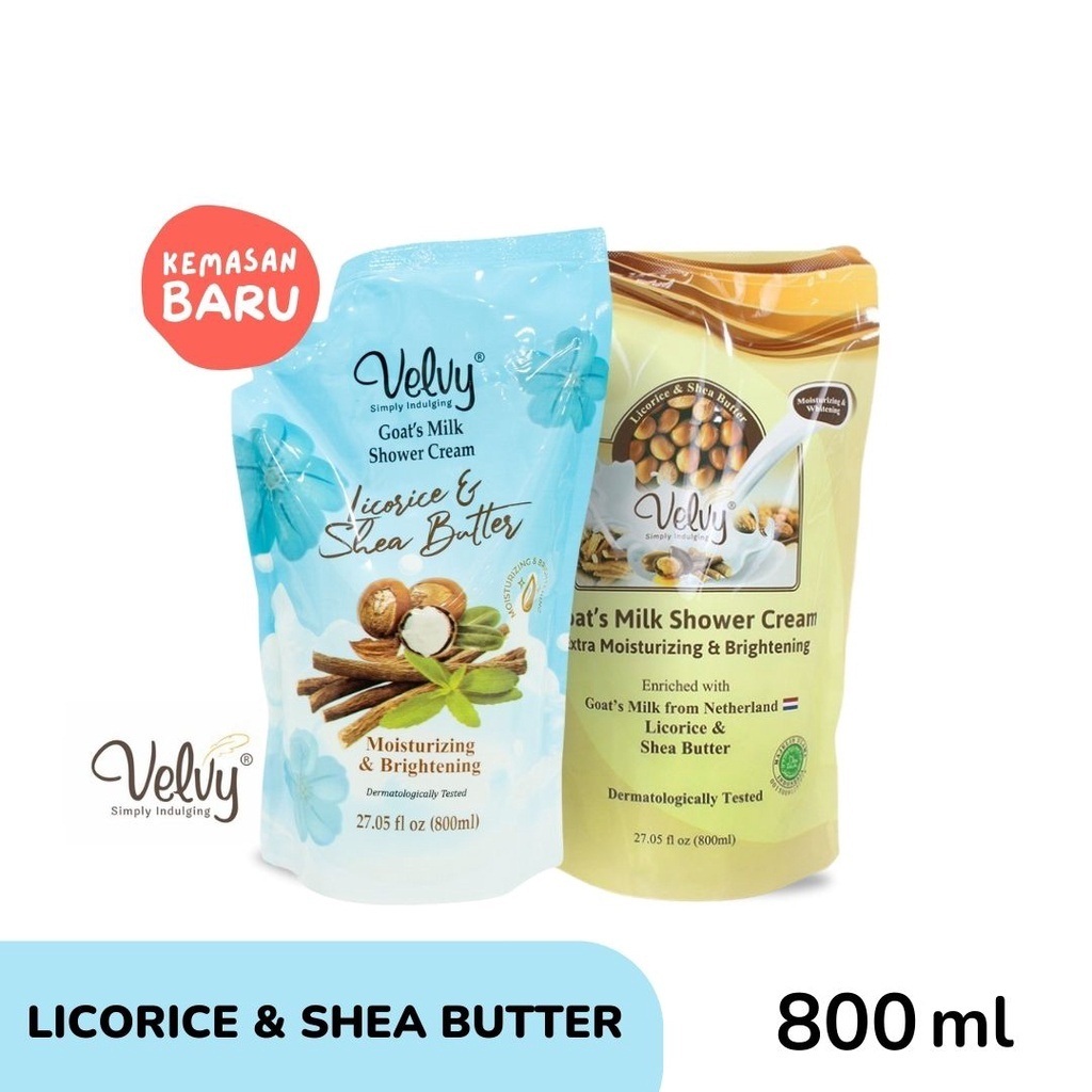 Jual Velvy Goat S Milk Licorice Shea Butter Shower Cream Refill Ml