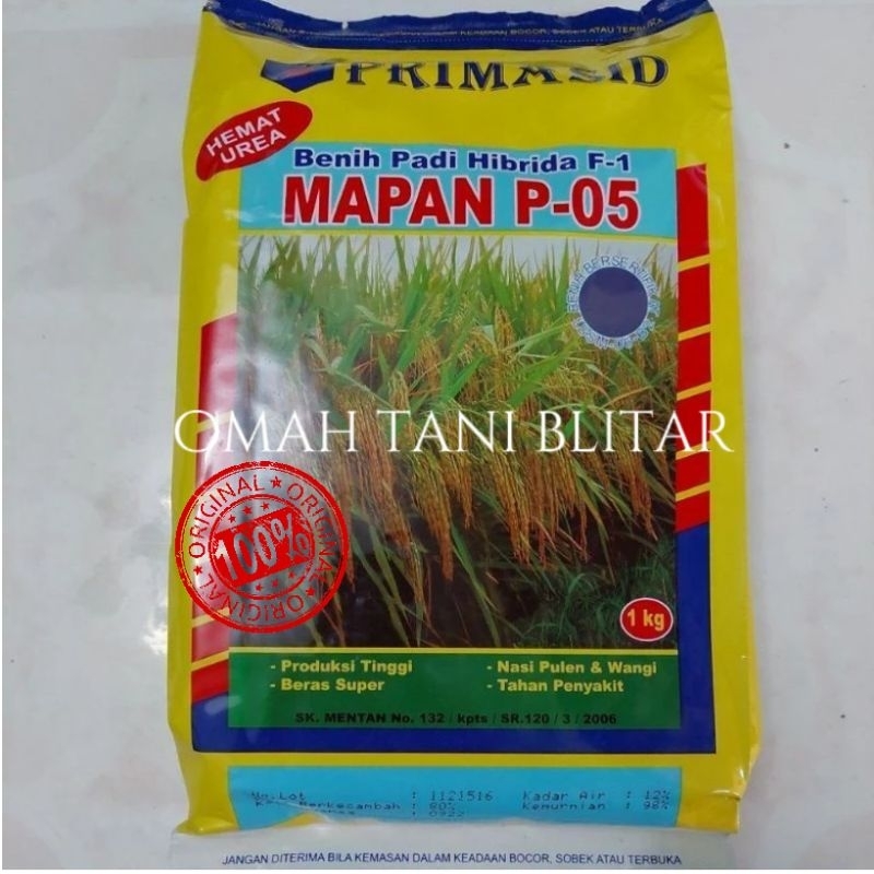 Jual 0Benih Padi Hibrida F 1 MAPAN P 05 Isi 1kg Dr PT Primasid Andalan