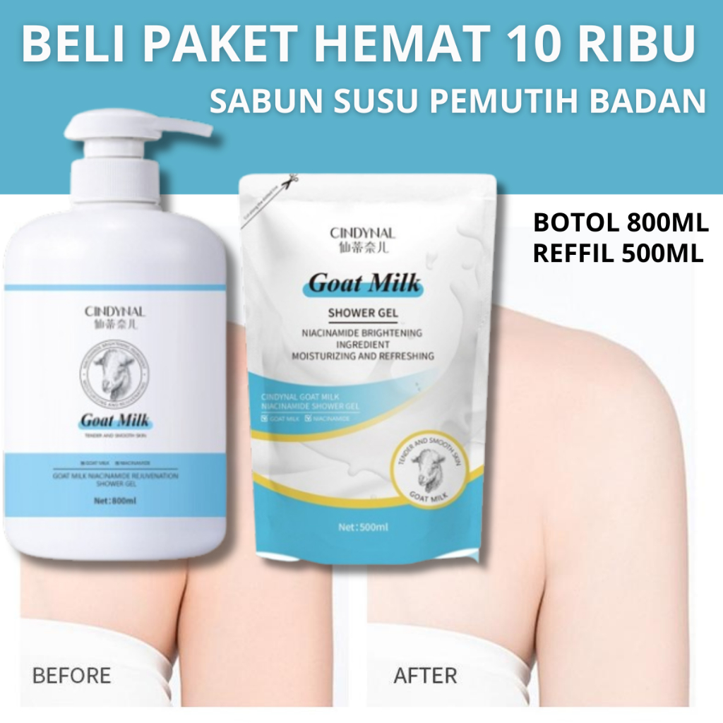 Jual BPOM Cindynal Goat Milk Cream Shower Gel Body Wash Sabun Susu