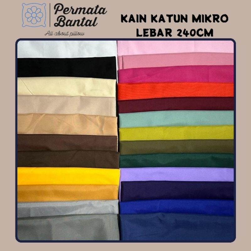 Jual Kain Katun Poly Micro Bahan Sprei Panjang Meter Lebar Cm