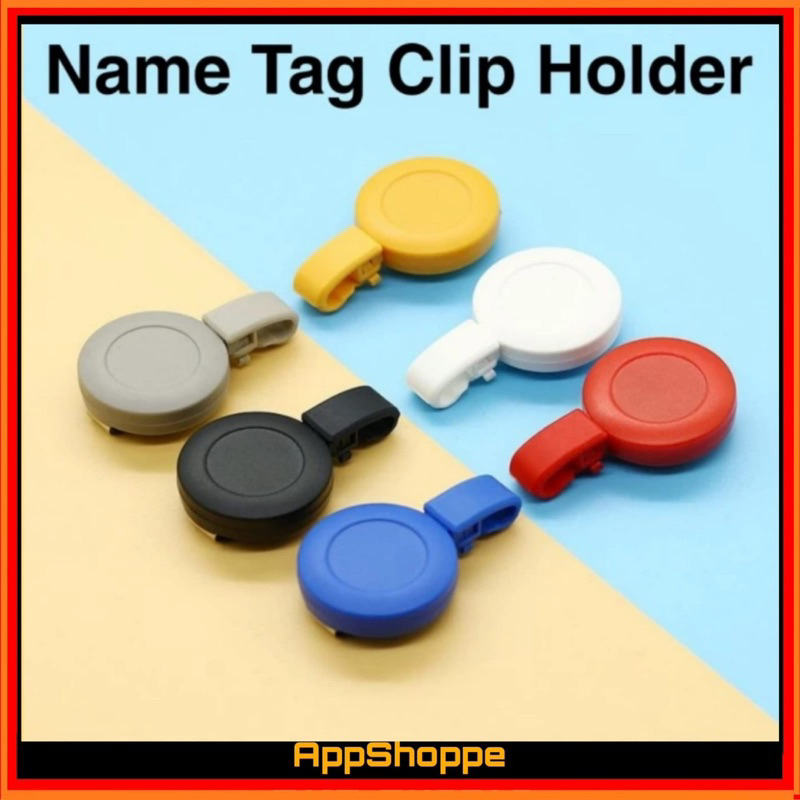 Jual Name Tag Clip Retractable Id Card Holder Gantungan Kartu Nama