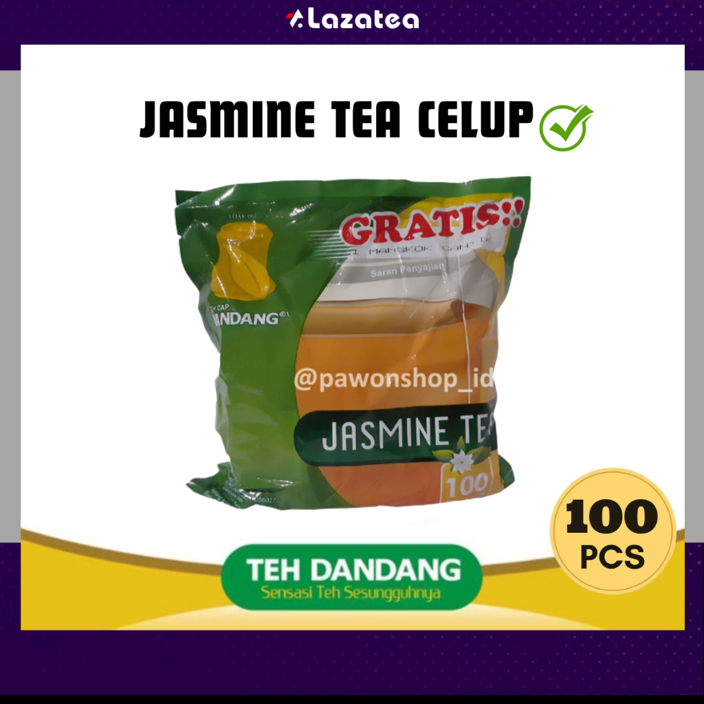 Jual Teh Dandang Celup Jasmine Tea 100 Pcs Kemasan Jumbo Shopee Indonesia