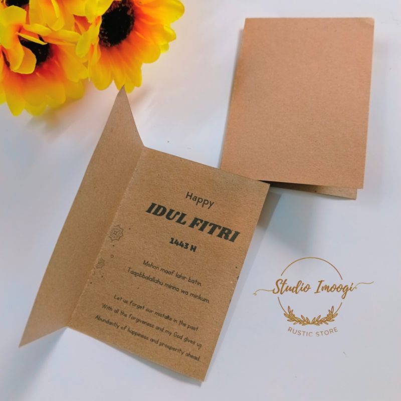 Jual Greeting Card Rustic Kertas Samson Kartu Ucapan Polos Shopee